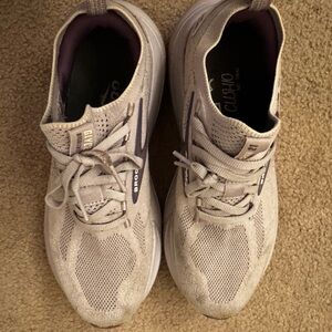 Brooks Light Gray and Purple Women's Running Sneakers